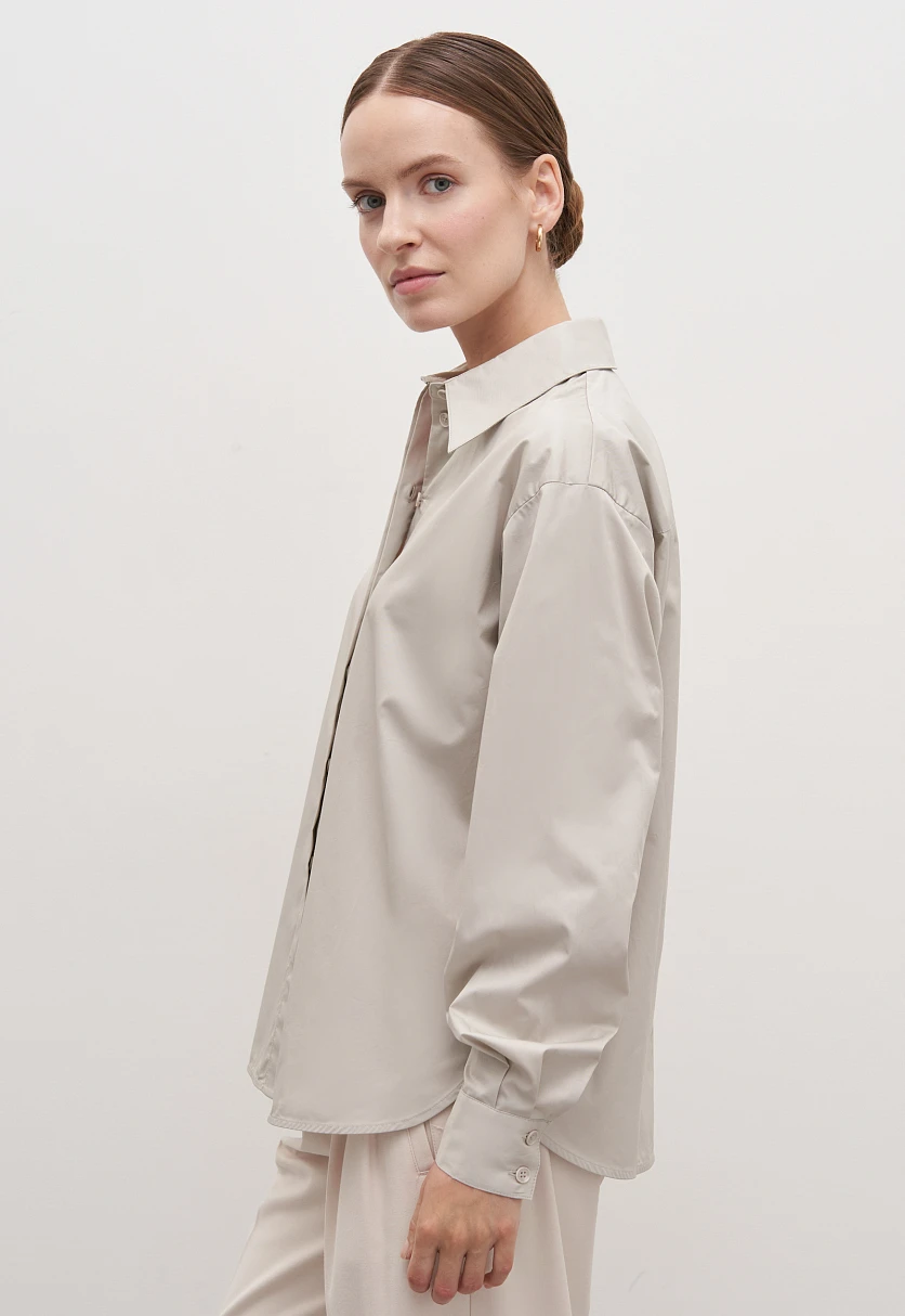 Рубашка из хлопка с отложным воротником, Модель FAD110219, Фото №5