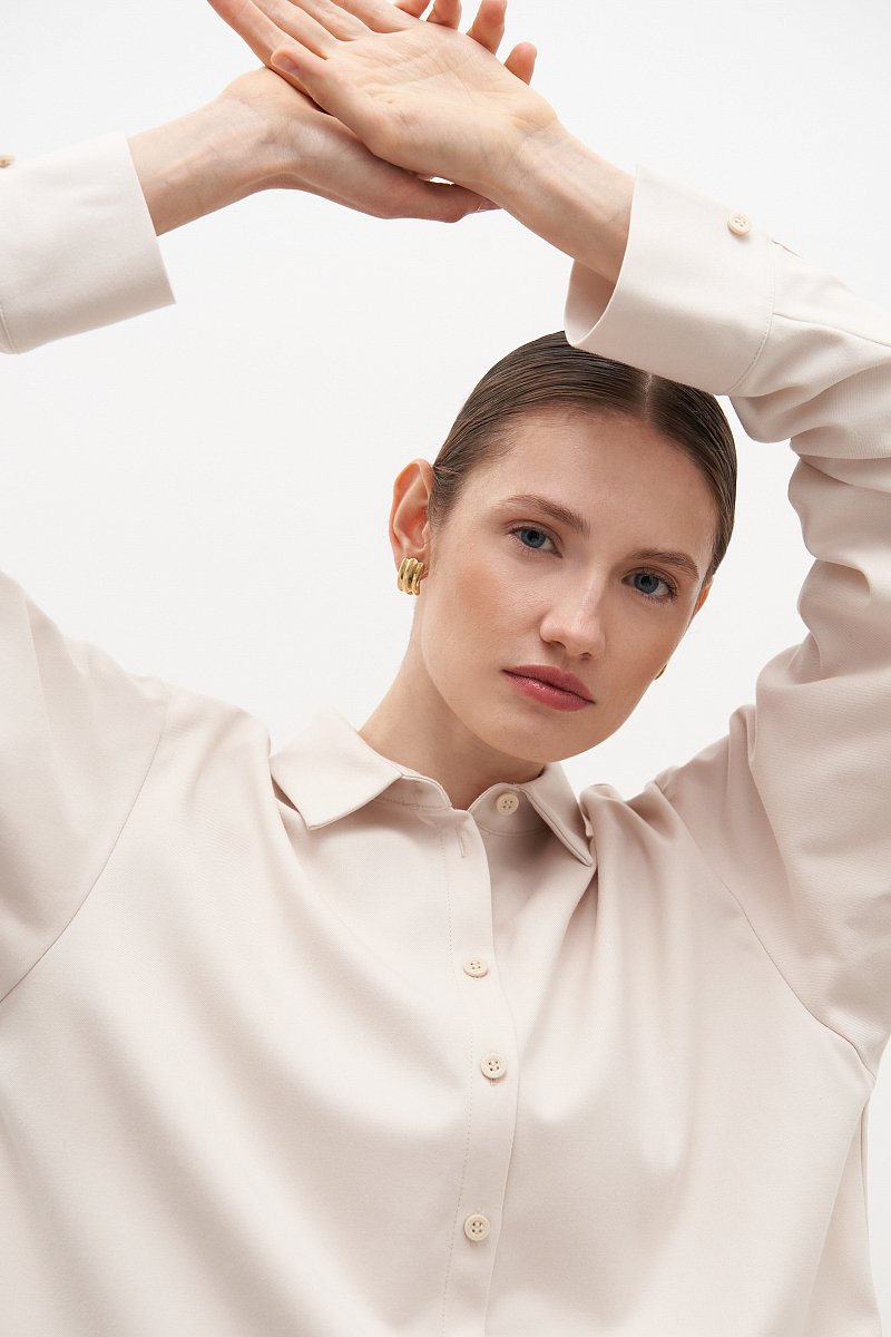 свободная женская рубашка с вискозой, Модель FAD110239, Фото №6