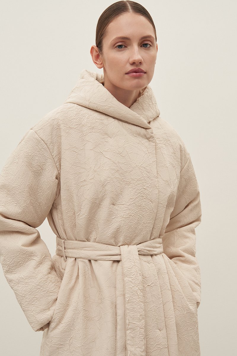 Пальто утепленное с поясом, Модель FAD11044, Фото №3
