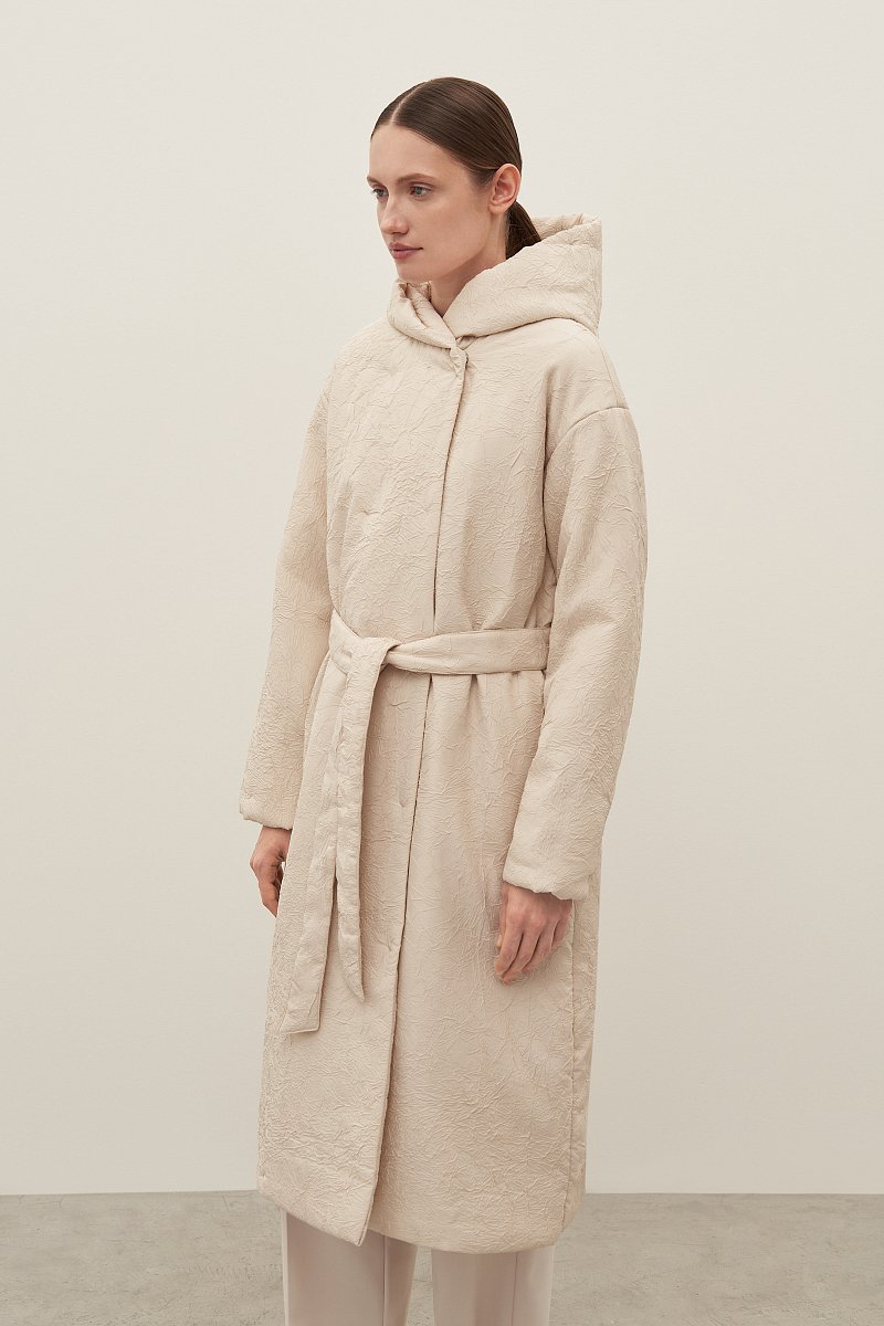 Пальто утепленное с поясом, Модель FAD11044, Фото №4