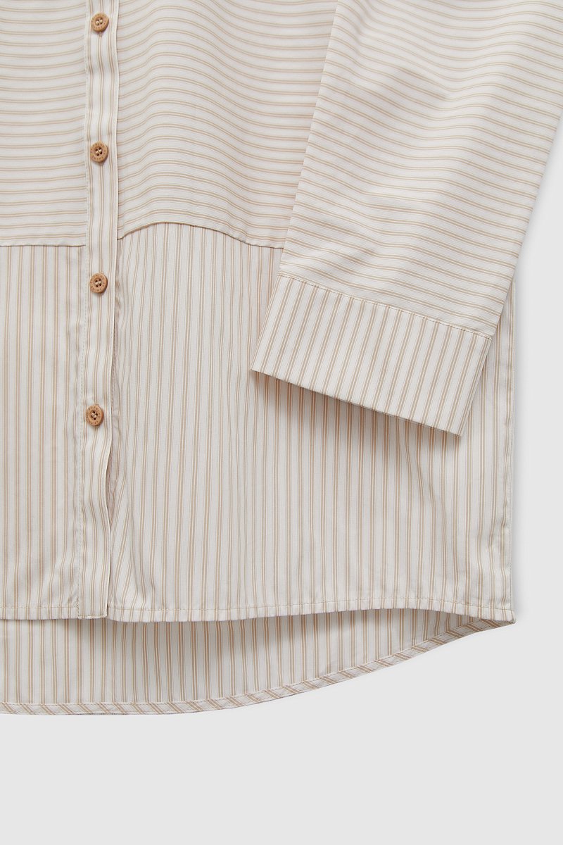 Рубашка из хлопка с отложным воротником, Модель FAD110108, Фото №6