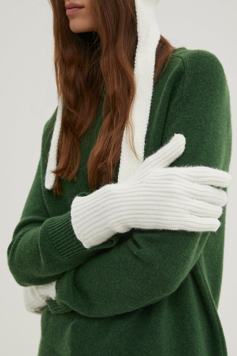 Трикотажные женские перчатки, Модель FAD111108, Фото №3
