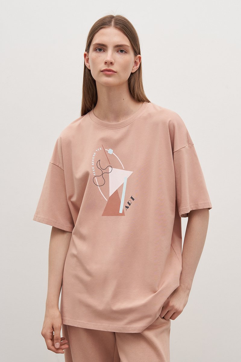 Женская футболка с принтом, Модель FAD110182, Фото №1