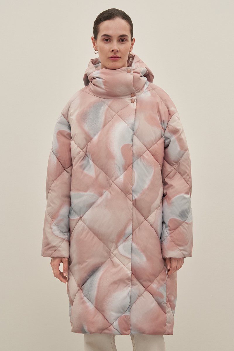 Женское пальто с абстрактным рисунком, Модель FAD11002, Фото №1