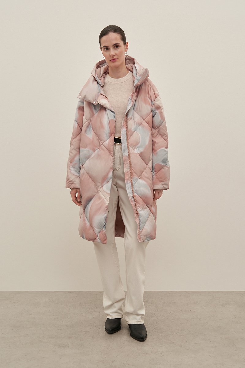 Женское пальто с абстрактным рисунком, Модель FAD11002, Фото №2