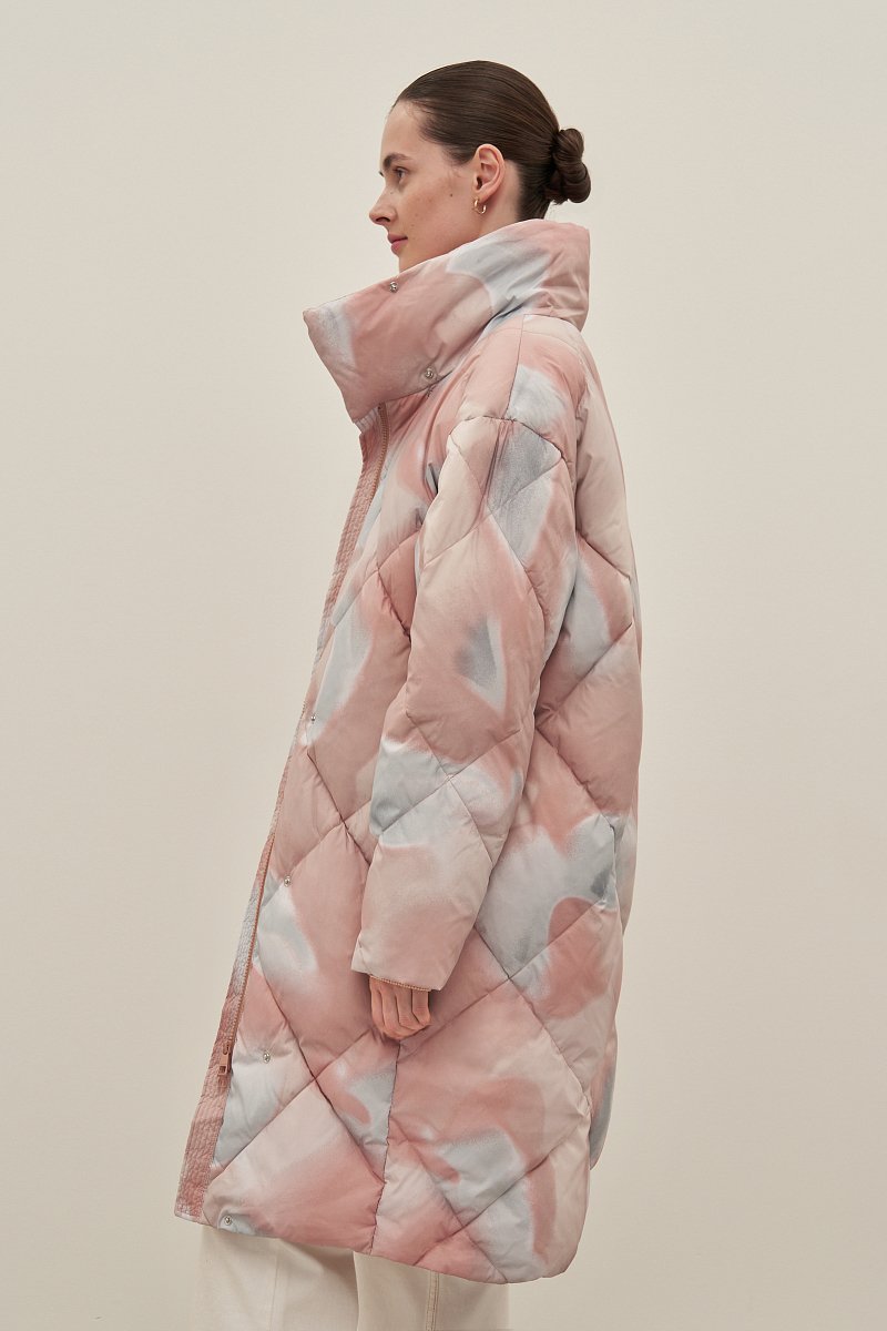 Женское пальто с абстрактным рисунком, Модель FAD11002, Фото №3