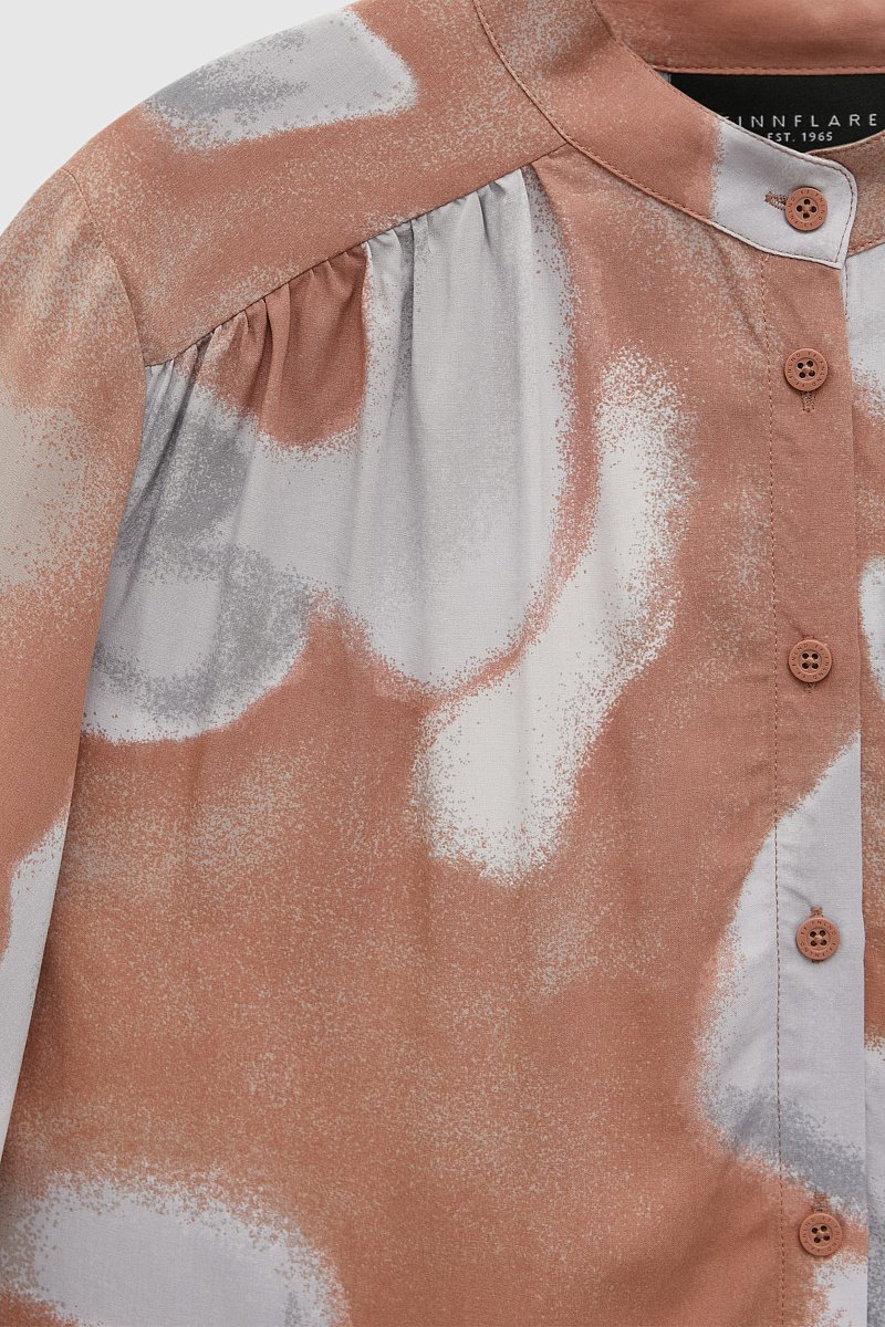 Женская блузка с цветочным узором с вискозой, Модель FAD110251, Фото №6