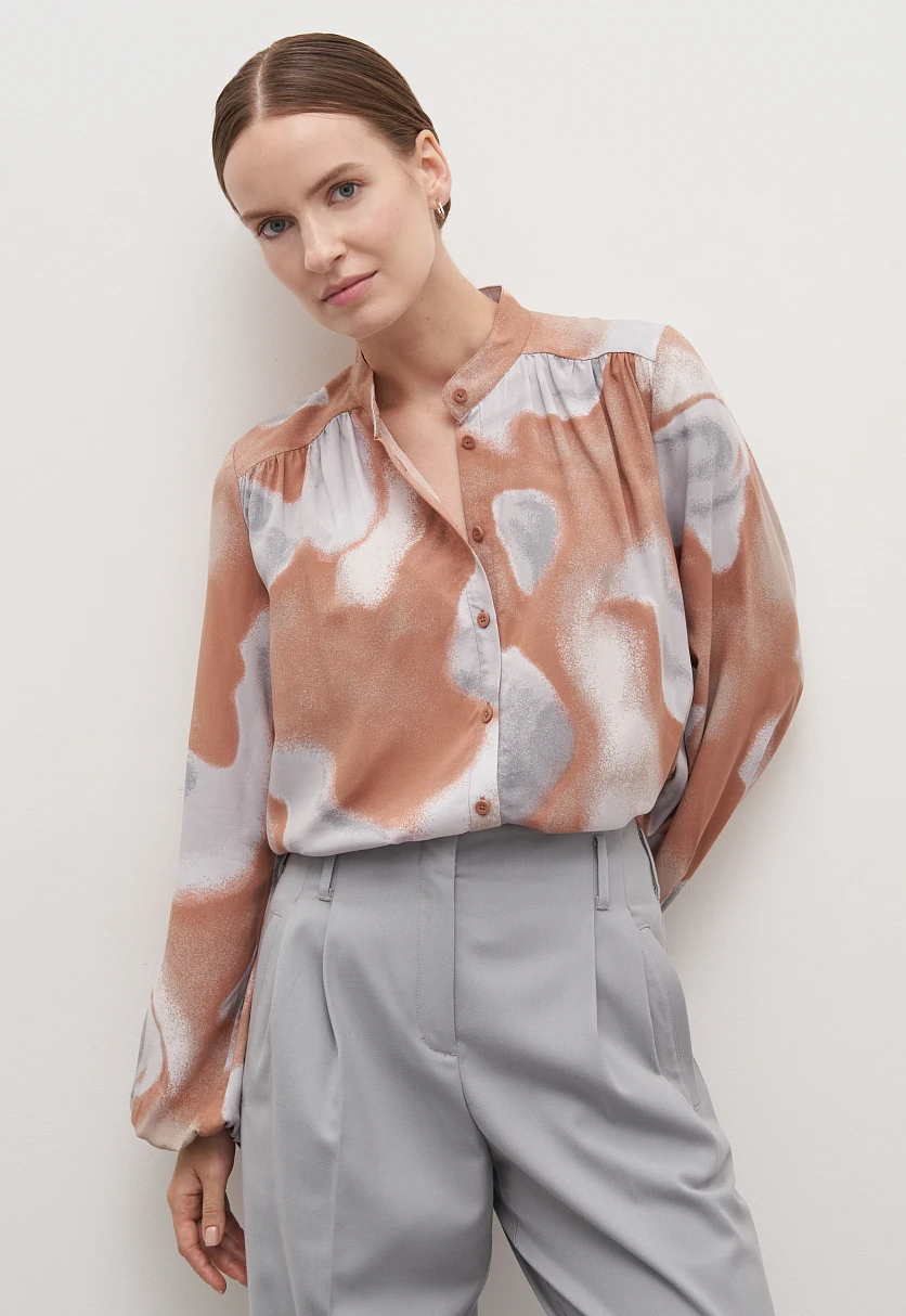 Блузка с воротником-стойкой, Модель FAD110251, Фото №1