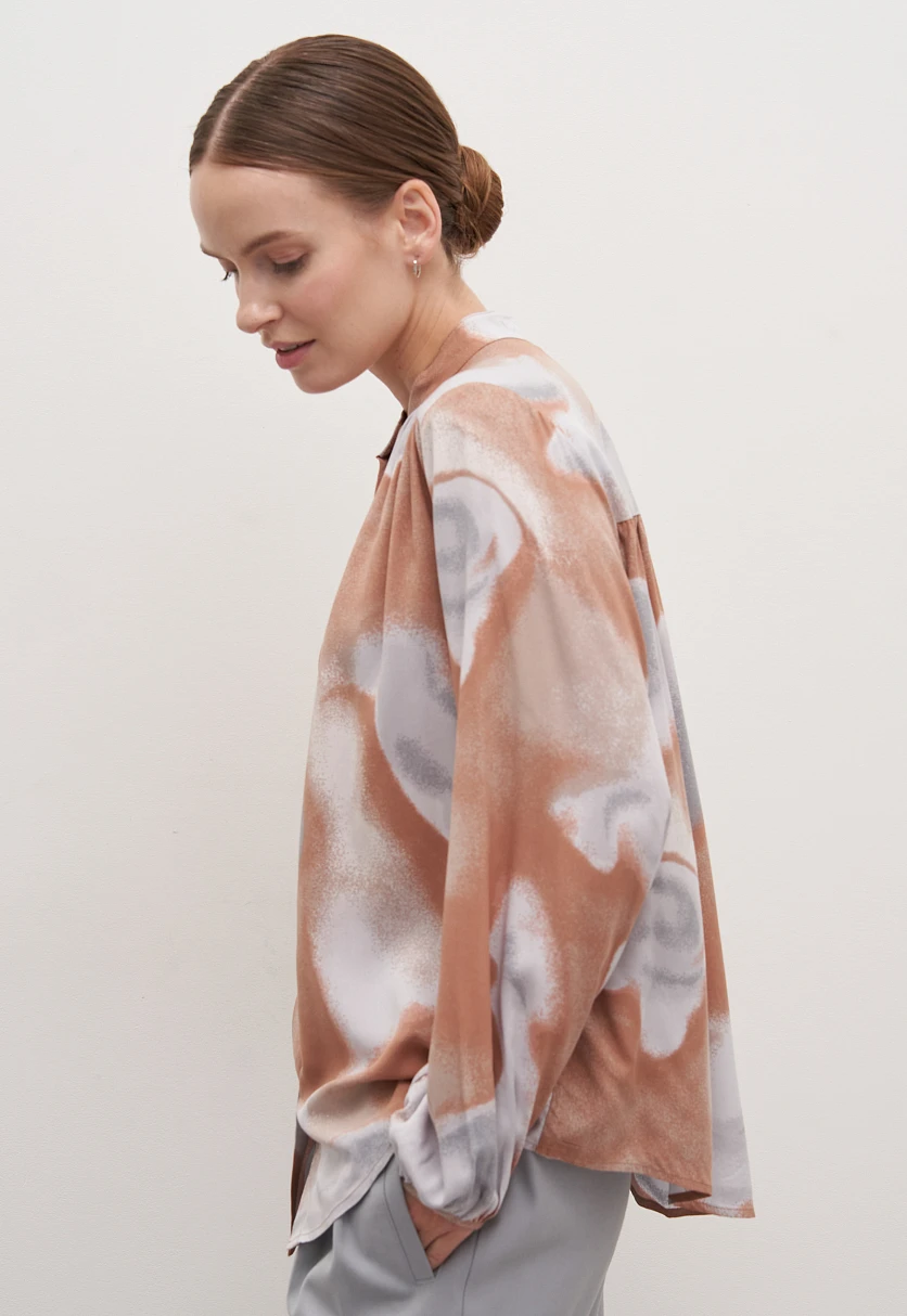 Блузка с воротником-стойкой, Модель FAD110251, Фото №4