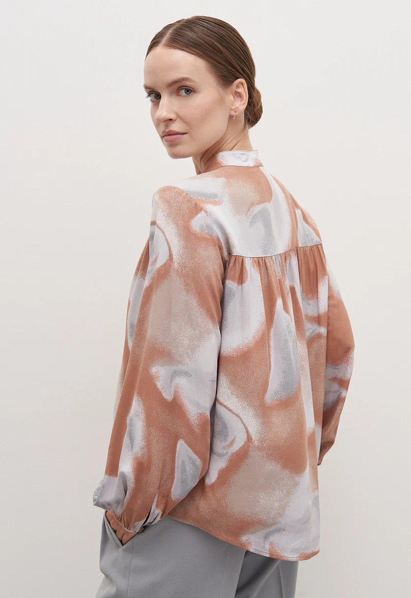 Блузка с воротником-стойкой, Модель FAD110251, Фото №5