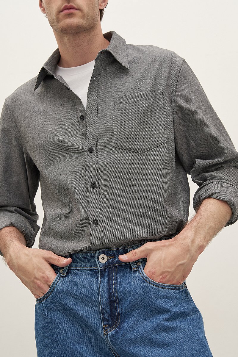 Мужская рубашка с длинным рукавом, Модель FAD21097, Фото №3