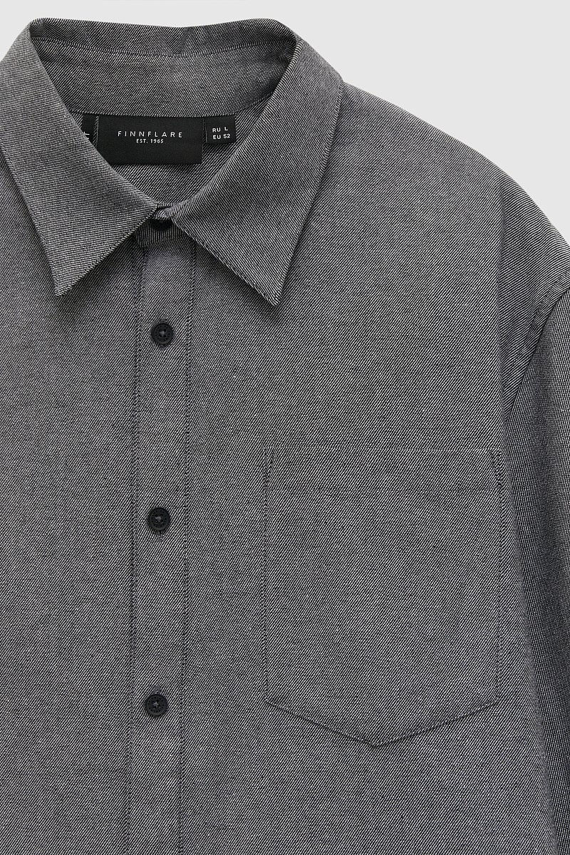 Рубашка из хлопка с отложным воротником, Модель FAD21097, Фото №6