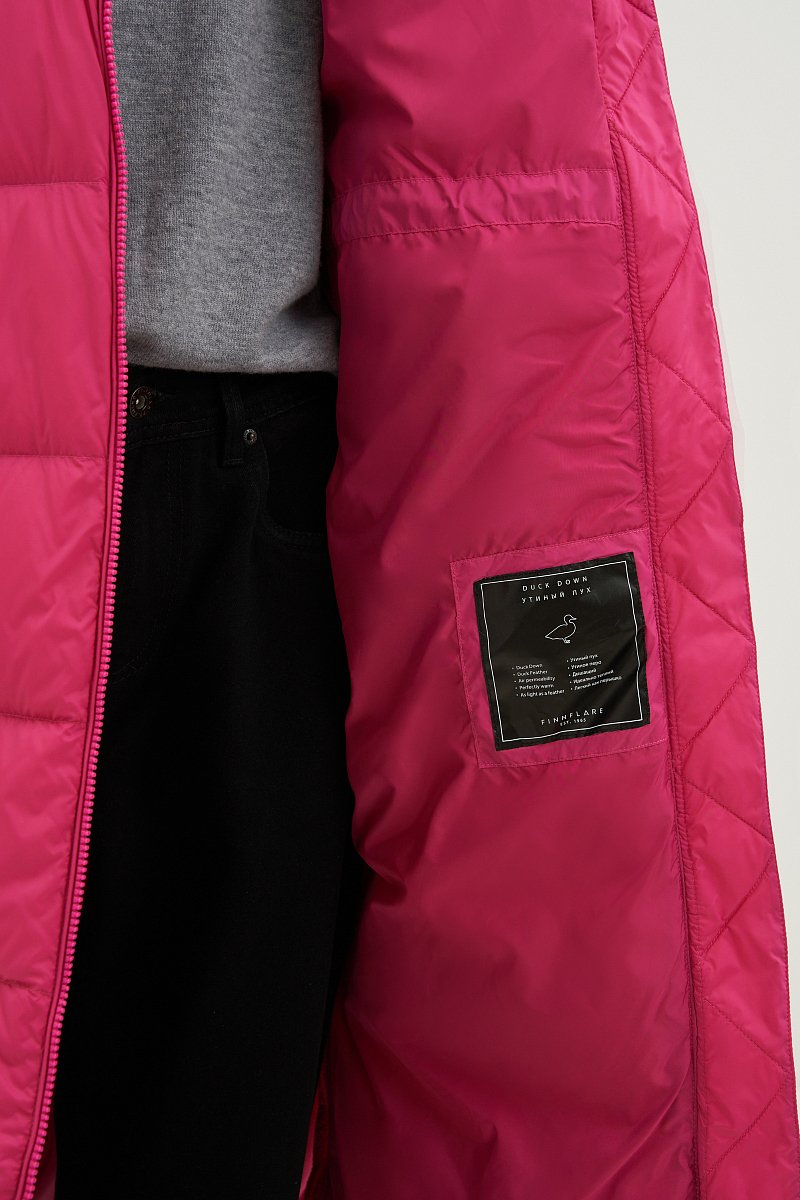 Пуховое пальто с воротником стойкой, Модель FAD11078, Фото №6