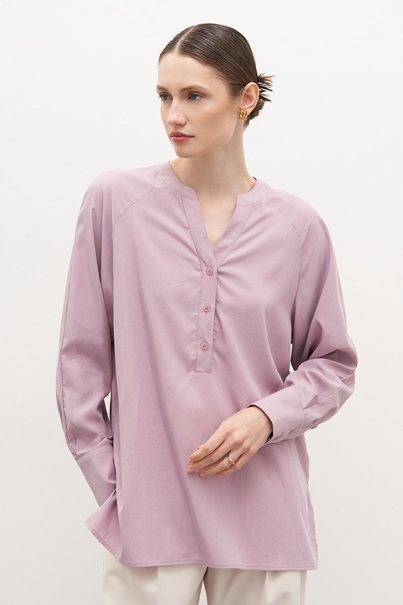 Женская рубашка с воротником-стойкой, Модель FAD110242R, Фото №1
