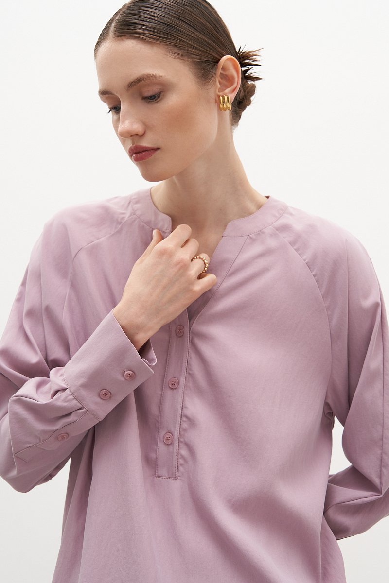Женская рубашка с воротником-стойкой, Модель FAD110242R, Фото №3