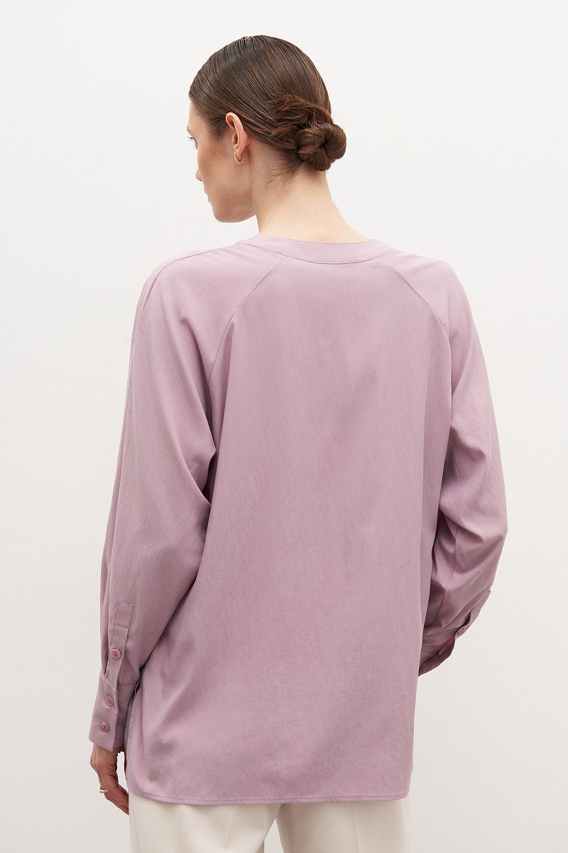 Женская рубашка с воротником-стойкой, Модель FAD110242R, Фото №5