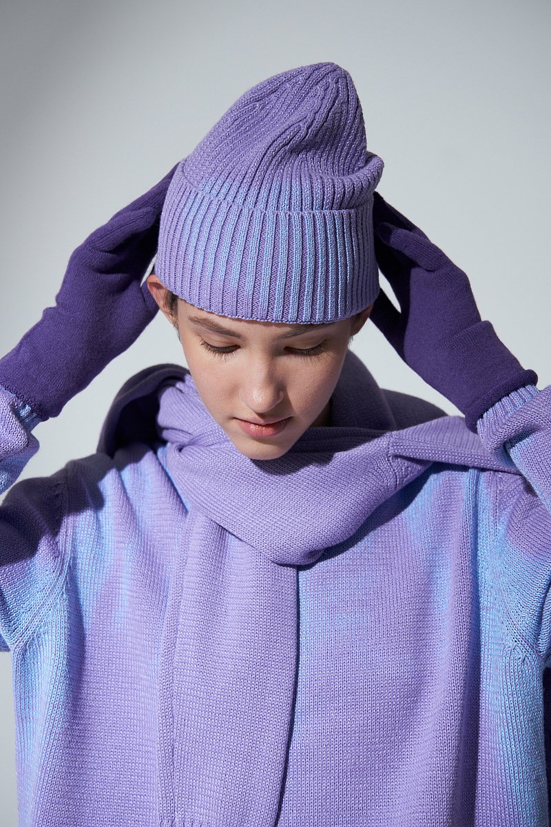 Трикотажная женская шапка-бини, Модель FAD111128, Фото №2