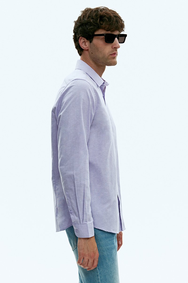 Рубашка из хлопка с отложным воротником, Модель FAD210112, Фото №3