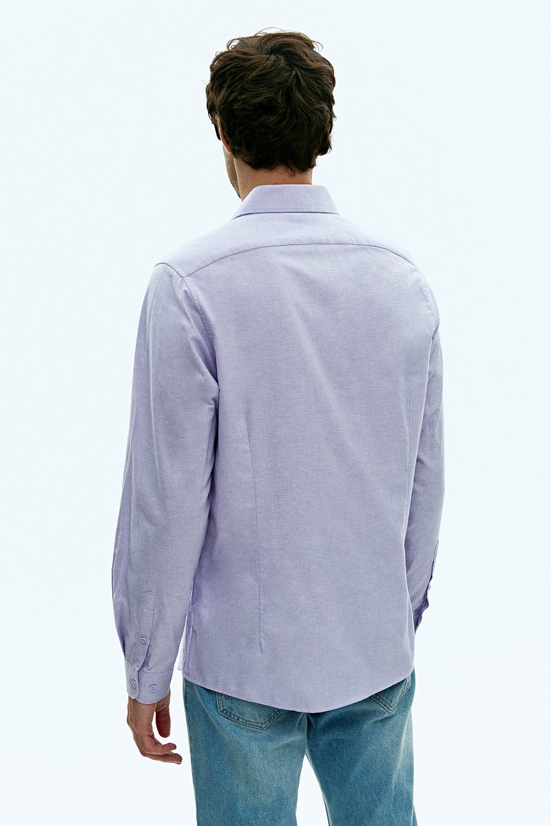 Рубашка из хлопка с отложным воротником, Модель FAD210112, Фото №4