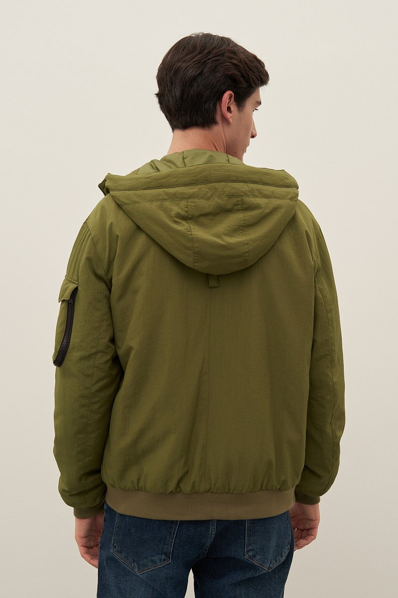 Куртка-бомбер утепленная с эластичным поясом, Модель FAD21022, Фото №5