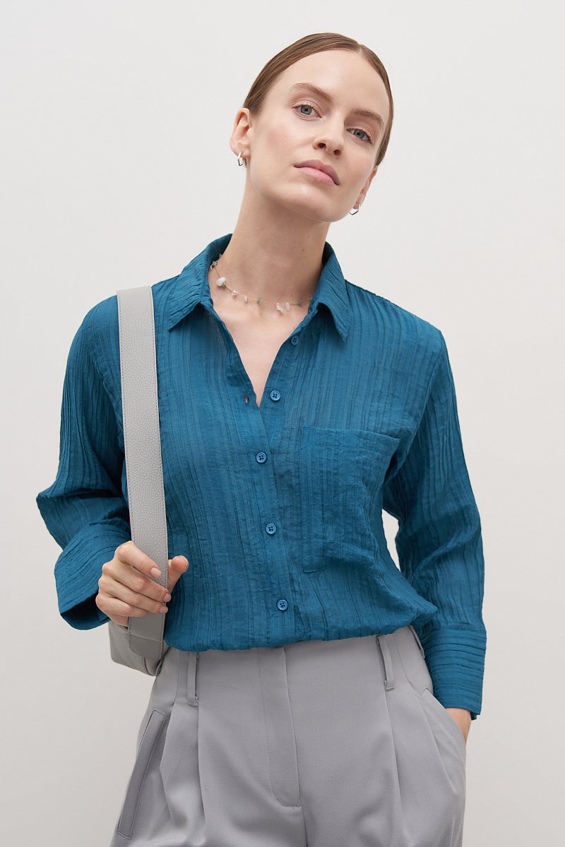 Рубашка с длинным рукавом с вискозой, Модель FAD110193, Фото №1