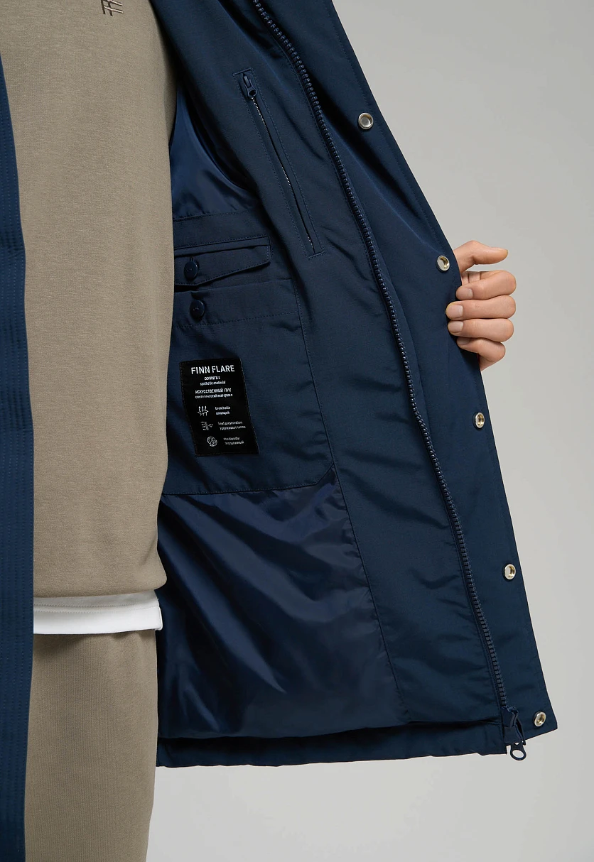 Однобортное пальто с капюшоном, Модель FAE210114, Фото №8