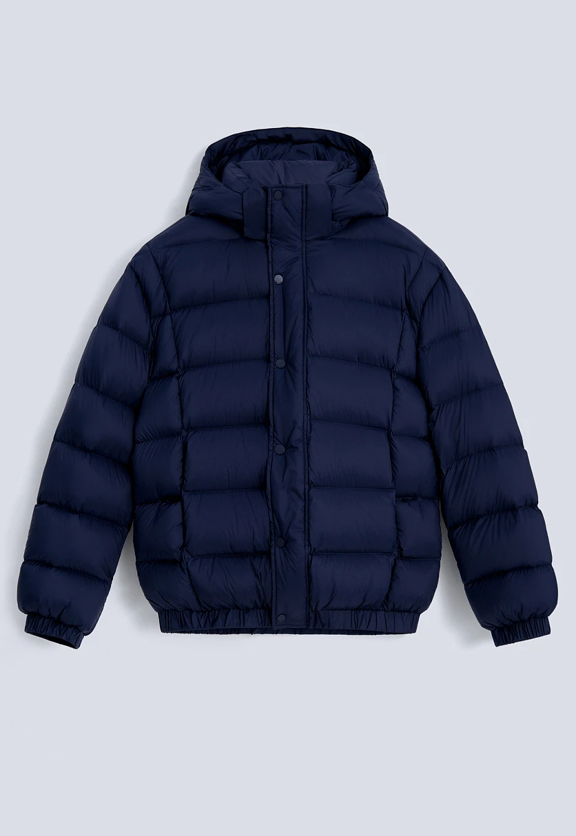 Пуховая стеганая куртка с капюшоном, Модель FAE21093, Фото №10