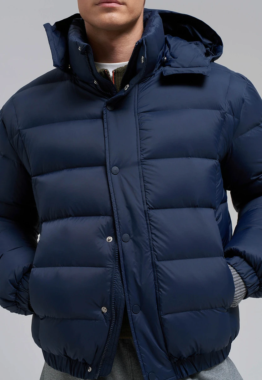 Пуховая стеганая куртка с капюшоном, Модель FAE21093, Фото №7