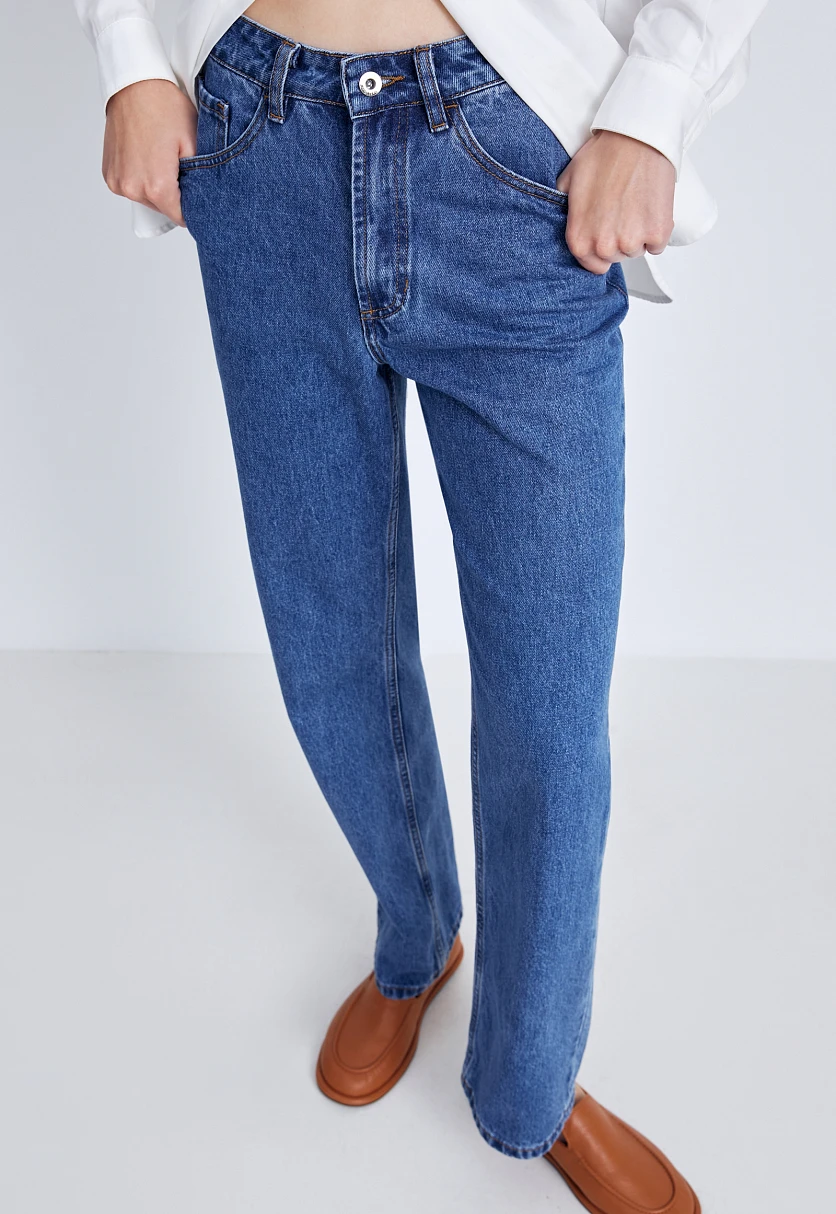 Джинсы straight fit женские, Модель FAE15012, Фото №6