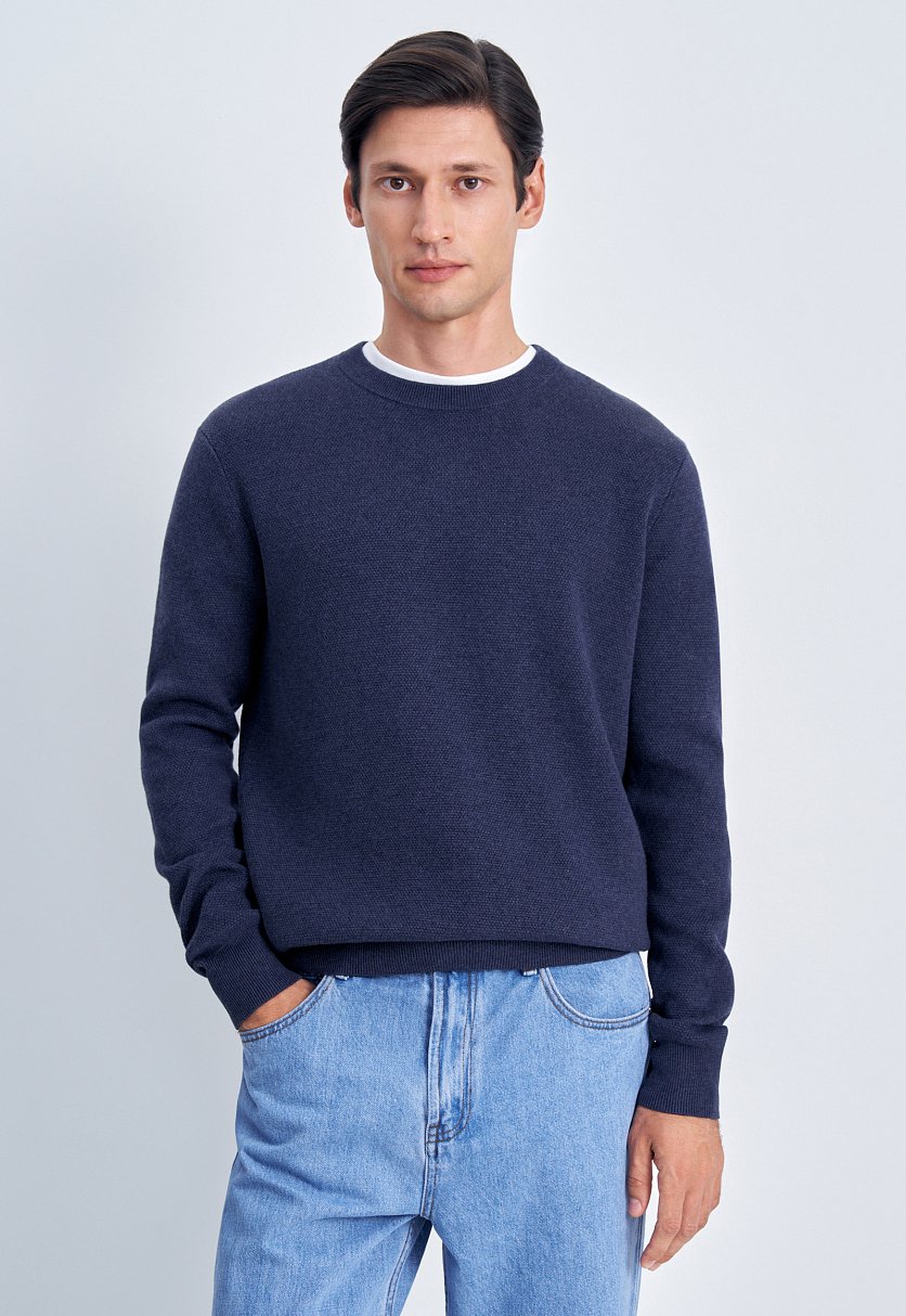 Джемпер из хлопка прямого силуэта Джемпер из хлопка прямого силуэта