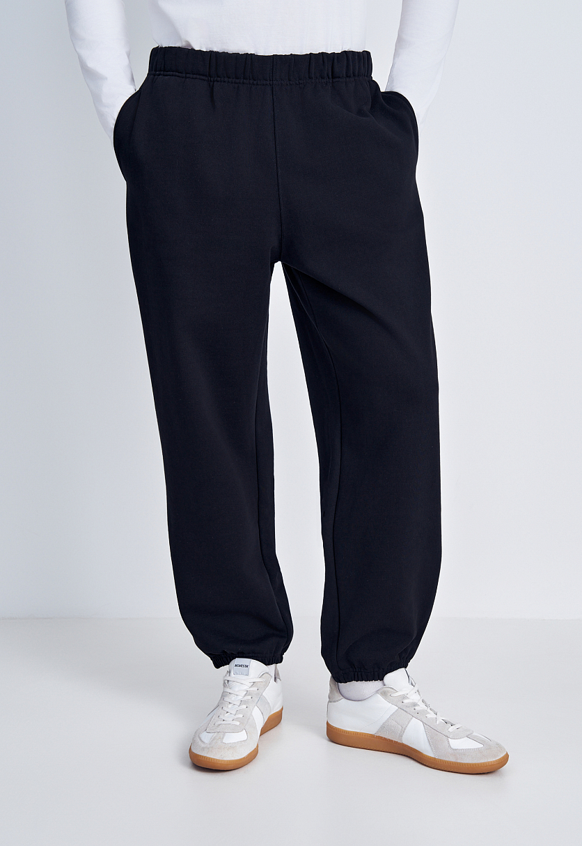 Спортивные брюки широкого кроя на высокой посадке Спортивные брюки широкого кроя на высокой посадке