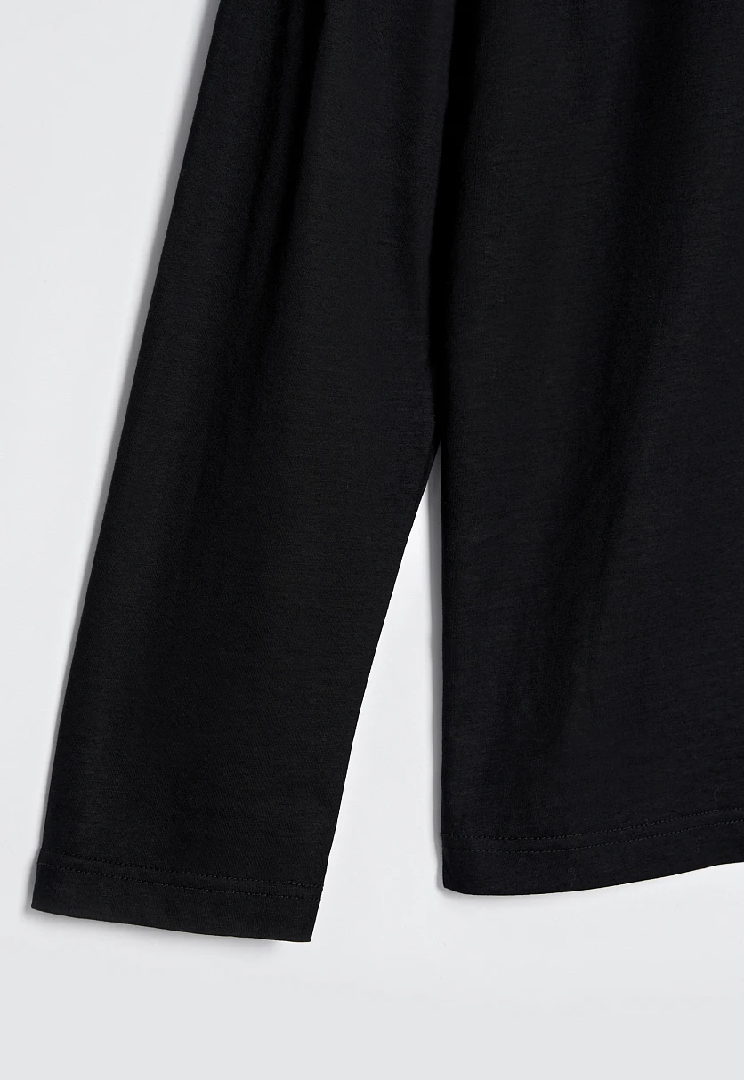 Лонгслив из мерсеризованного хлопка, Модель FAE210113, Фото №6