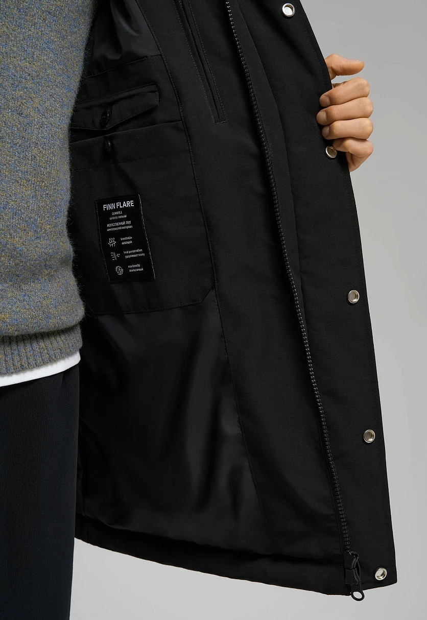 Однобортное пальто с капюшоном, Модель FAE210114, Фото №8