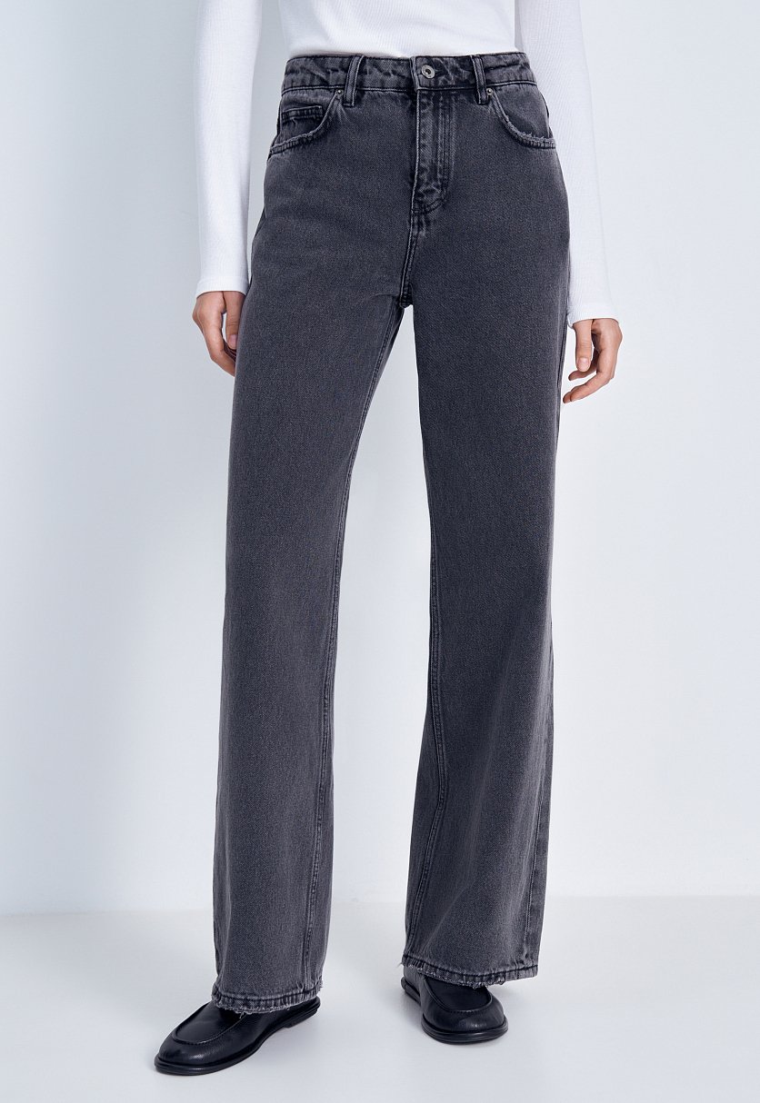 Джинсы wide leg fit женские