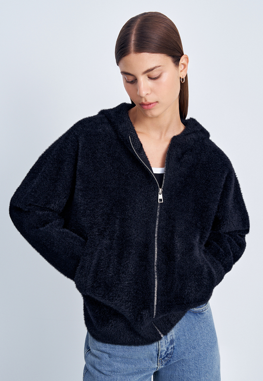 Кардиган на молнии с капюшоном