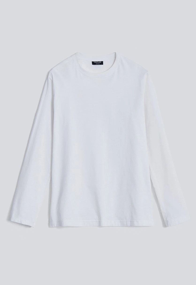Лонгслив из мерсеризованного хлопка, Модель FAE210113, Фото №7