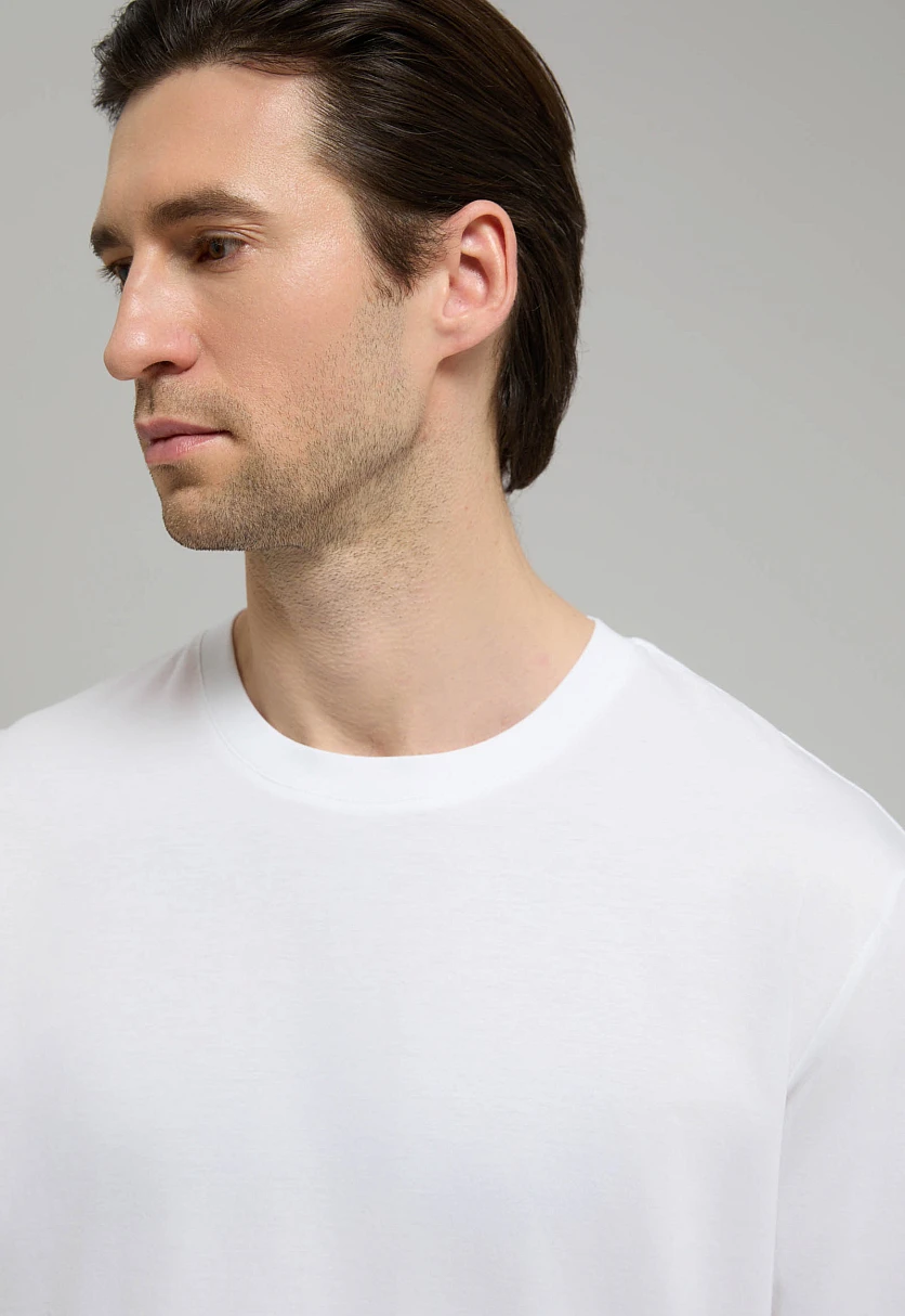 Лонгслив из мерсеризованного хлопка, Модель FAE210113, Фото №5