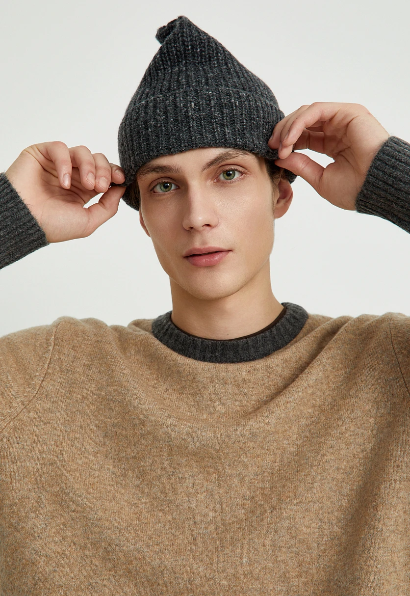 Шапка из шерсти альпаки, Модель FAE21156, Фото №3