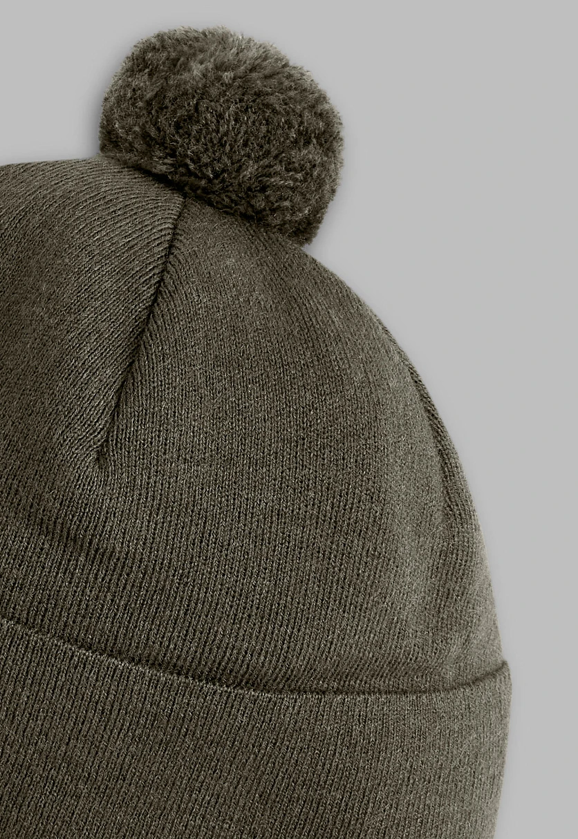 Вязаная шапка с помпоном, Модель FAE21160, Фото №3