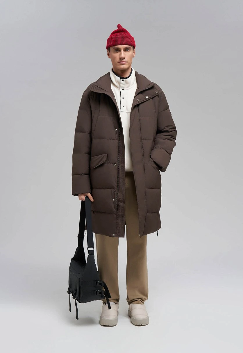 Однобортное пальто с капюшоном, Модель FAE210115, Фото №1