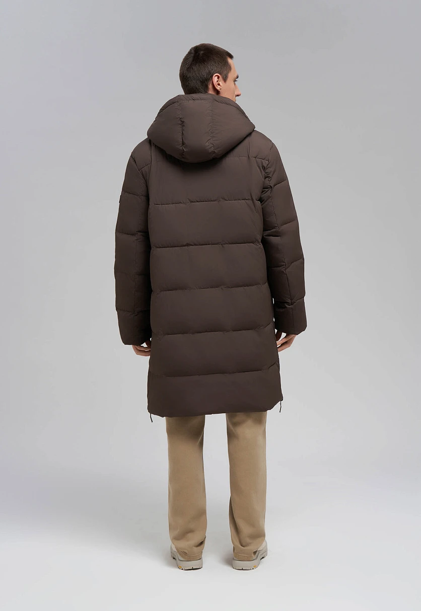 Однобортное пальто с капюшоном, Модель FAE210115, Фото №3