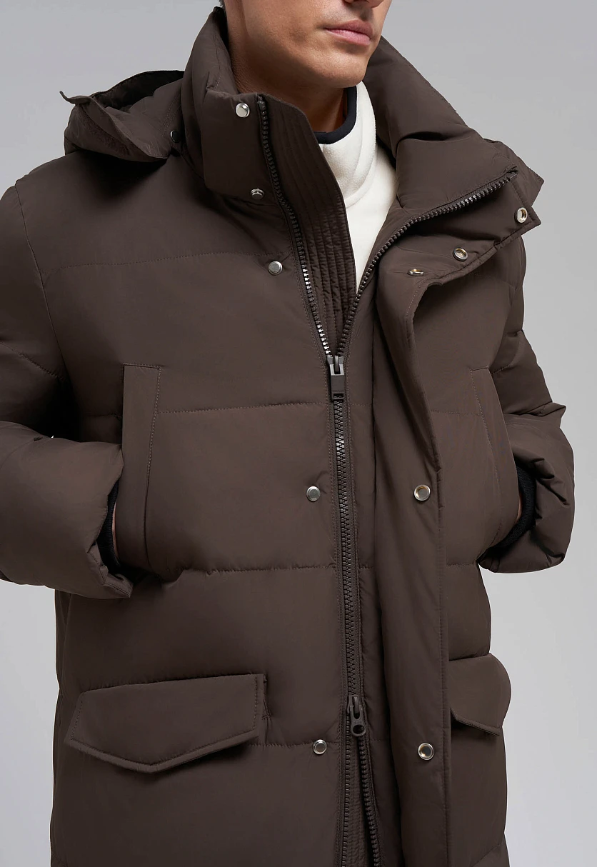 Однобортное пальто с капюшоном, Модель FAE210115, Фото №7