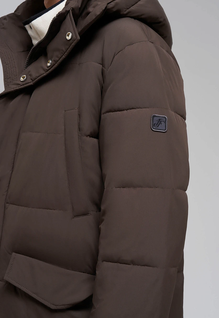 Однобортное пальто с капюшоном, Модель FAE210115, Фото №9