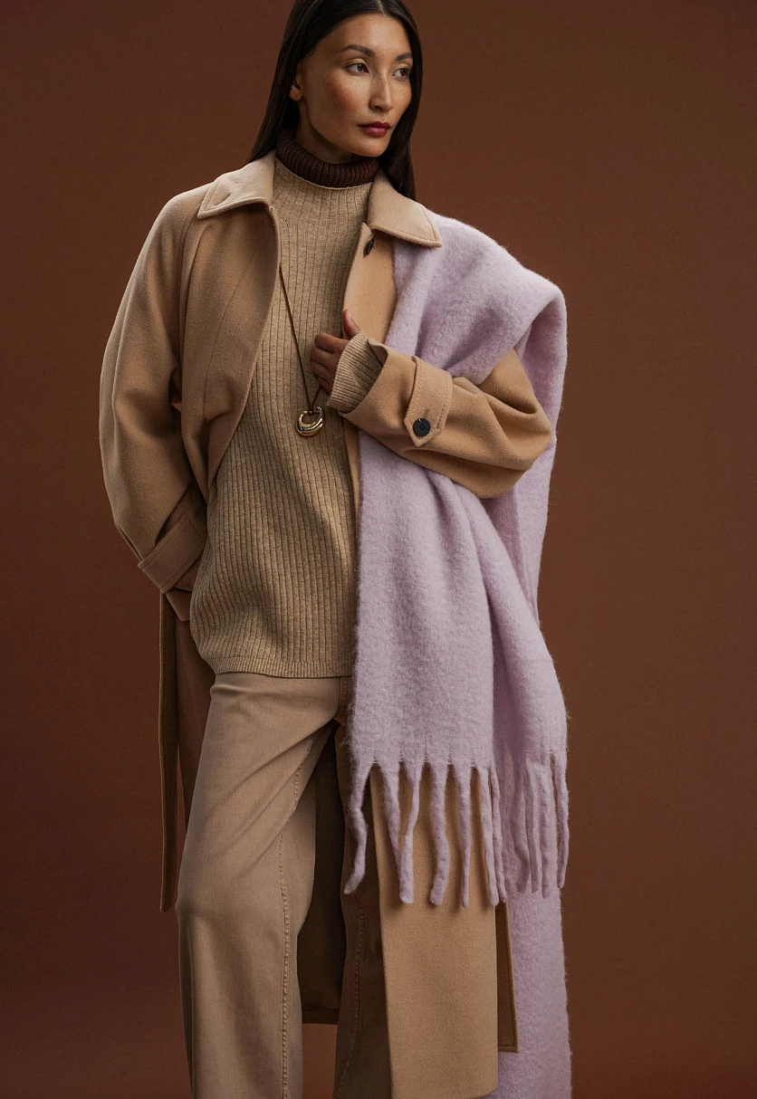 Шарф с добавлением шерсти, Модель FAE11407, Фото №7