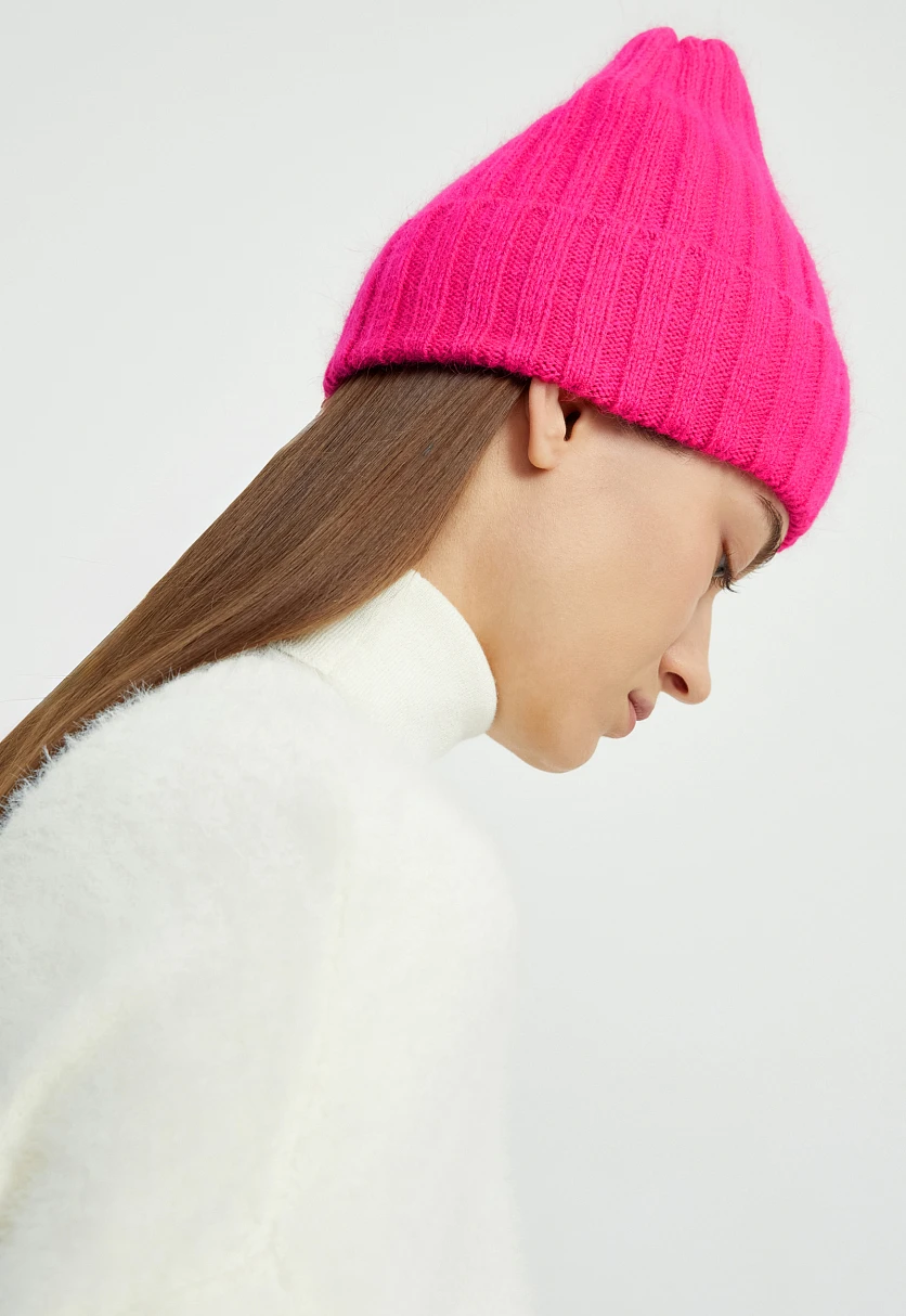 Шапка из овечьей и ангорской шерсти, Модель FAE111122, Фото №3