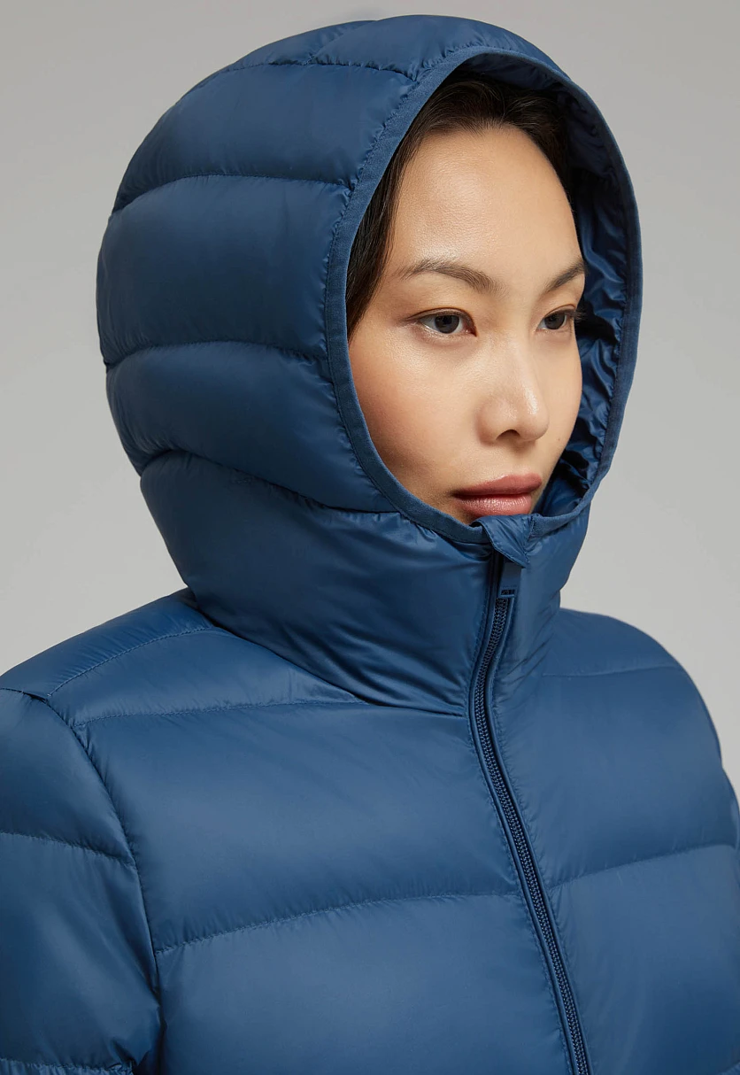 Стеганый пуховик с натуральным пухом, Модель FAF11041, Фото №9