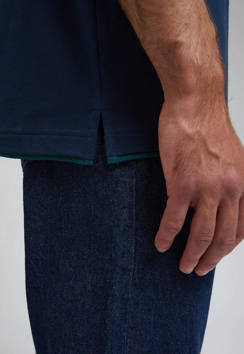 Поло из хлопка пике с коротким рукавом, Модель FAF21076, Фото №6