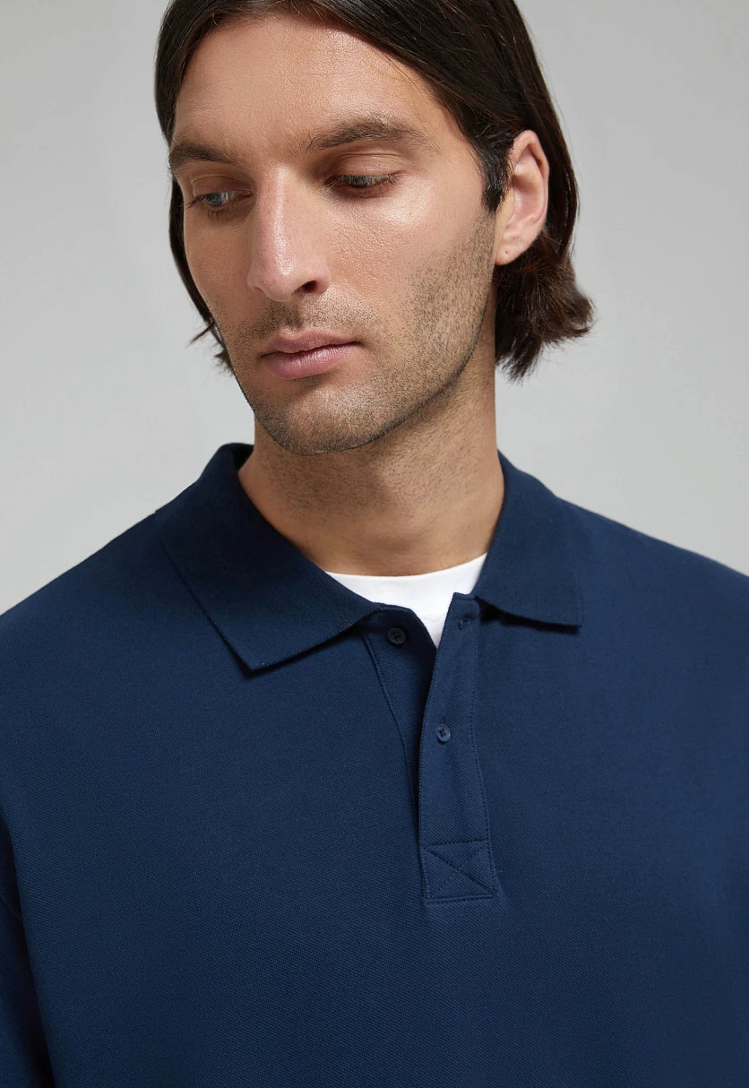 Поло из хлопка пике с коротким рукавом, Модель FAF21076, Фото №8