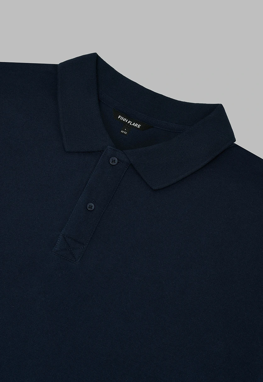 Поло из хлопка пике с длинным рукавом, Модель FAF21077, Фото №6