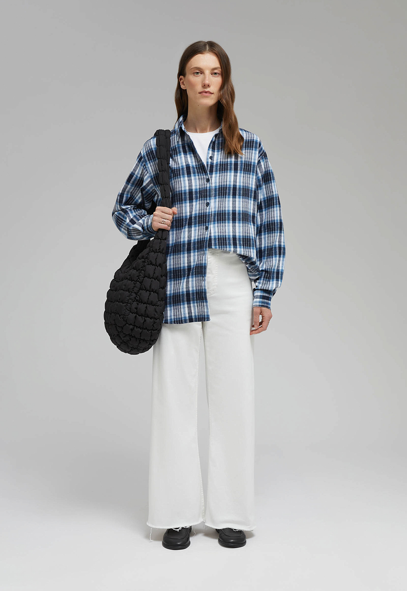 Рубашка из хлопковой фланели в клетку
